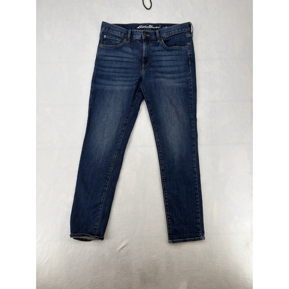 Eddie Bauer Boyfriend Fit Jeans Womens 8 Blue Stretch Denim Relaxed Casual Denim